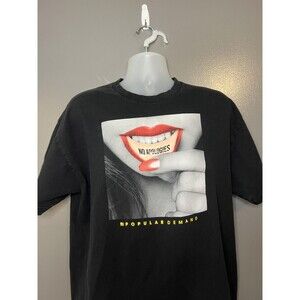 Popular Demand Shirt Mens XL Black No Apologies Mouth Graphic Streetwear Tee